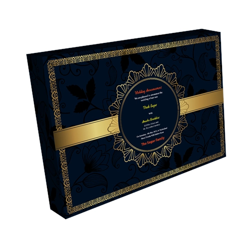 Wedding Announcement Gift Box Gradient Finish 3 x 75 Grams Dry Fruits